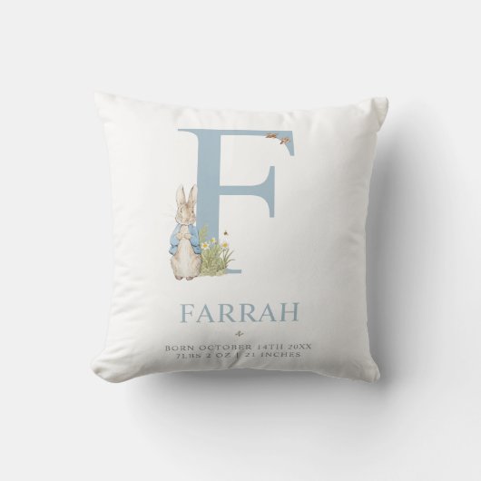 ピーターのウサギ|のパーソナライズな手紙F クッション (正面)