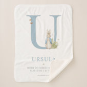 ピーターのウサギ|のパーソナライズな手紙U シェルパブランケット (正面)