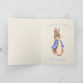 ピーターのパーソナライズうさぎハッピーイースター カード (内部)