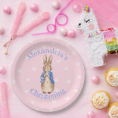 ピーターのパーソナライズうさぎ《キリスト教》洗礼式や命名式 ペーパープレート (パーティー)