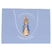 ピーターのパーソナライズうさぎ《キリスト教》洗礼式や命名式 ラージペーパーバッグ (裏面)