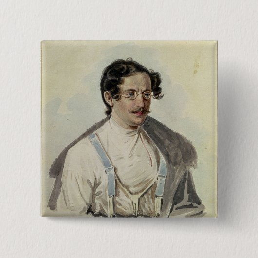 ピーターの刑務所1836年のイヴァンAnnenkovのポートレート 缶バッジ (正面)