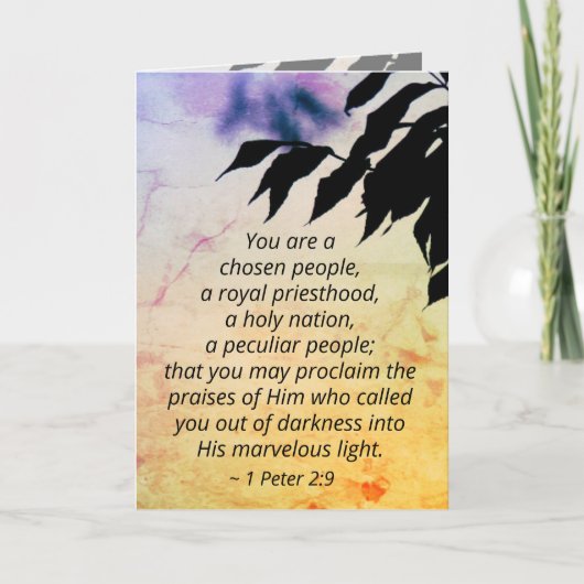 ピーターの1 2:9選ばれた人々、聖書です カード (正面)