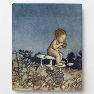 ピーターは彼のフルートを演奏しました フォトプラーク