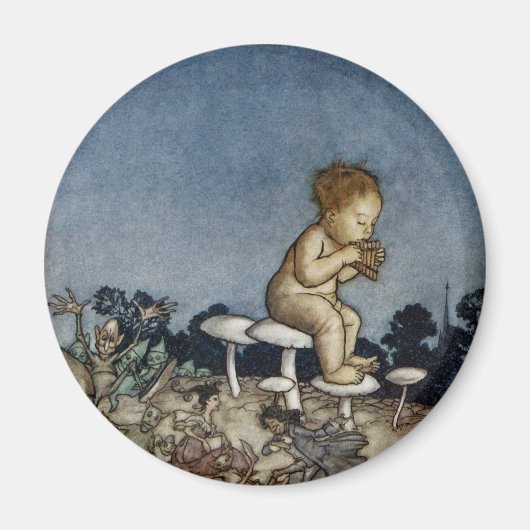 ピーターは彼のフルートを演奏しました マグネット (正面)