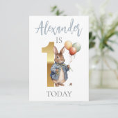 ピーターをパーソナライズウサギの最初の誕生日 (スタンド正面)
