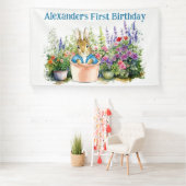 ピーターをポットの最初の誕生日パーティーでパーソナライズ 横断幕 (インサイチュ)