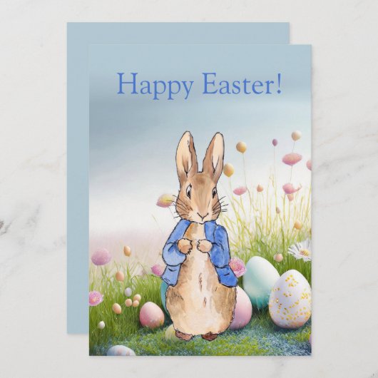 ピーターザイースターバニーハッピーイースター シーズンカード (正面/裏面)
