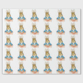 ピーターザウサギが植物に座るポット ラッピングペーパー (フラット)