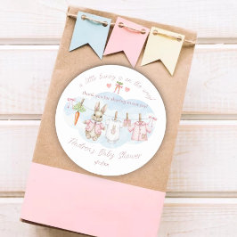 ピーターザラビットの洗濯ひもベビーシャワー感謝祭 ラウンドシール