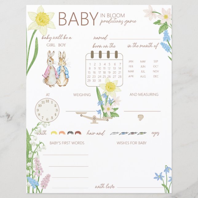 ピーターザラビットイースター春開花推理ゲーム (正面)