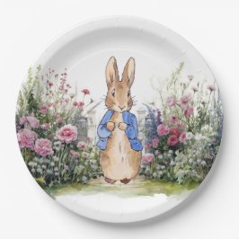 ピーターザラビットウォーターカラーフローラ園 ペーパープレート