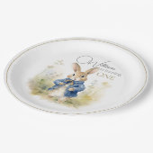 ピーターザラビットウォーターカラー誕生日 ペーパープレート (アングル)