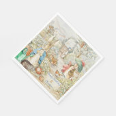 ピーターザラビットガーデンストーリーブック誕生日 スタンダードランチョンナプキン (角)