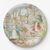 ピーターザラビットガーデンストーリーブック誕生日 ペーパープレート (正面)