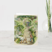 ピーターザラビットガーデン赤ちゃんシャワー赤ちゃんシャワー サンキューカード (裏面)