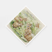 ピーターザラビットガーデン赤ちゃんシャワー スタンダードランチョンナプキン (角)