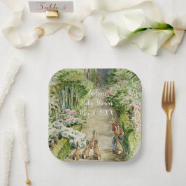 ピーターザラビットガーデン赤ちゃんシャワー ペーパープレート