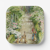 ピーターザラビットガーデン赤ちゃんシャワー ペーパープレート (正面)