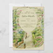 ピーターザラビットガーデン赤ちゃんシャワー 招待状 (正面)