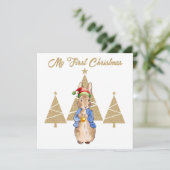 ピーターザラビットサンタハット初めてのクリスマスツリー シーズンカード (スタンド正面)