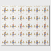 ピーターザラビットサンタハット初めてのクリスマスツリー ラッピングペーパー (フラット)