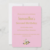 ピーターザラビットセカンド誕生日招待状 招待状 (裏面)