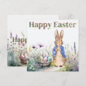 ピーターザラビットハッピーイースター サンキューカード (正面/裏面)