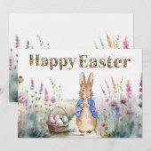 ピーターザラビットハッピーイースター シーズンカード (正面/裏面)