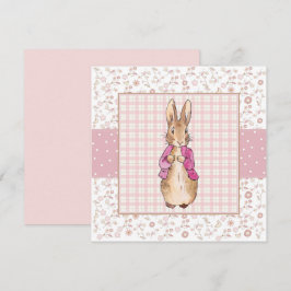 ピーターザラビットピンクジャケット サンキューカード