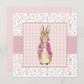 ピーターザラビットピンクジャケット 招待状 (正面/裏面)