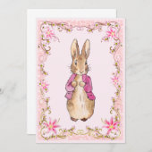 ピーターザラビットピンクジャケット 招待状 (正面/裏面)