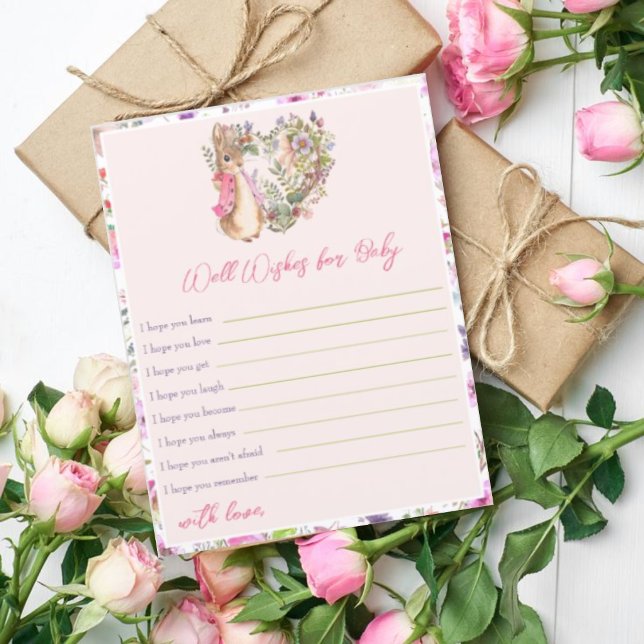 ピーターザラビットピンクフローラガールベビーシャワーゲーム (クリエイターアップロード済み)