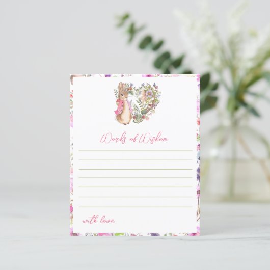 ピーターザラビットピンクフローラガールベビーシャワーゲーム (スタンド正面)