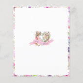 ピーターザラビットピンクフローラガールベビーシャワーゲーム (裏面)