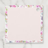 ピーターザラビットピンクフローラガールベビーシャワー フェイバータグ (裏面)