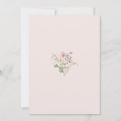 ピーターザラビットピンクフローラガールベビーシャワー 招待状 (裏面)