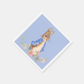 ピーターザラビットピンクフローラリース スタンダードカクテルナプキン (角)