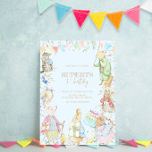 ピーターザラビットファーストブルー誕生日 招待状