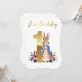 ピーターザラビットファースト誕生日 カード (正面/裏面インサイチュ)