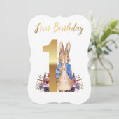 ピーターザラビットファースト誕生日 カード (スタンド正面)