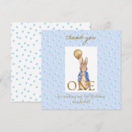 ピーターザラビットファースト誕生日 サンキューカード