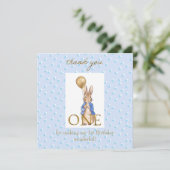 ピーターザラビットファースト誕生日 サンキューカード (スタンド正面)
