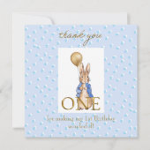 ピーターザラビットファースト誕生日 サンキューカード (正面)