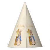 ピーターザラビットファースト誕生日 パーティーハット (裏面)