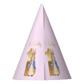 ピーターザラビットファースト誕生日 パーティーハット (裏面)