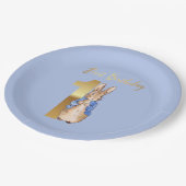 ピーターザラビットファースト誕生日 ペーパープレート (アングル)