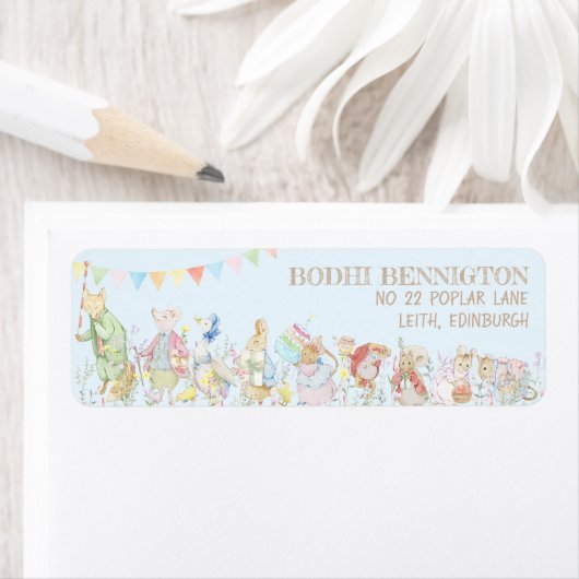 ピーターザラビットファースト誕生日 ラベル (インサイチュ)