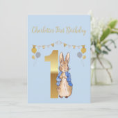 ピーターザラビットファースト誕生日 招待状 (スタンド正面)