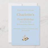 ピーターザラビットファースト誕生日 招待状 (裏面)